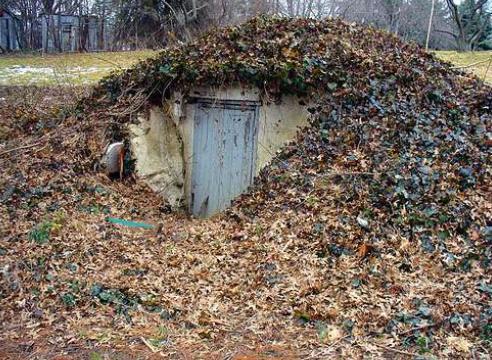 outside of a root cellar